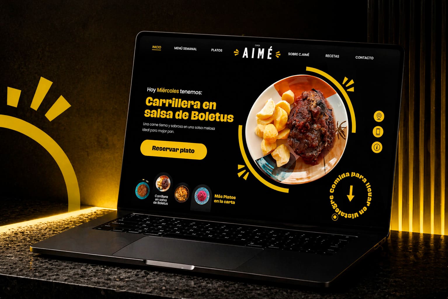 Mockup del proyecto Casa Aimé