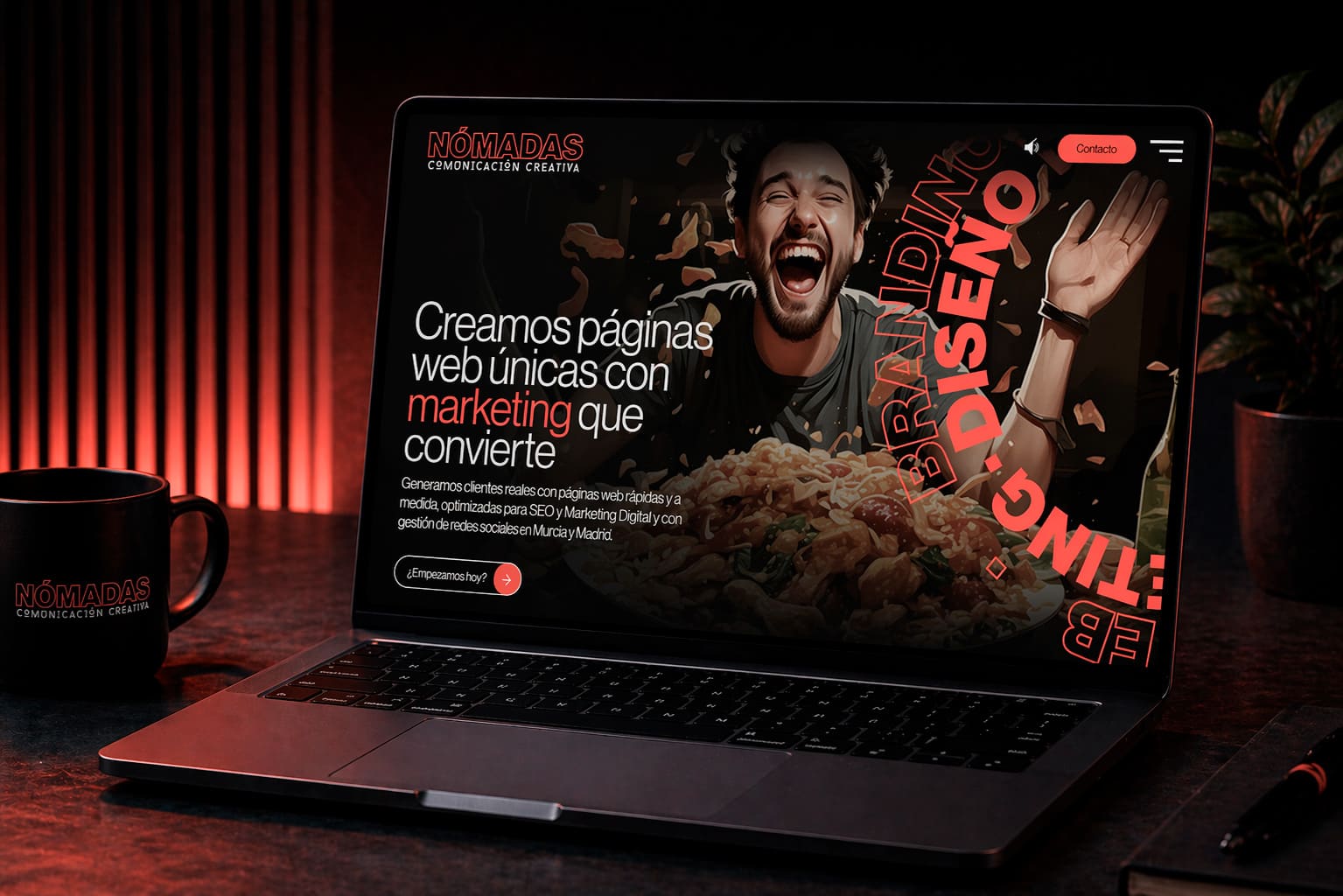 Mockup del proyecto Nómadas