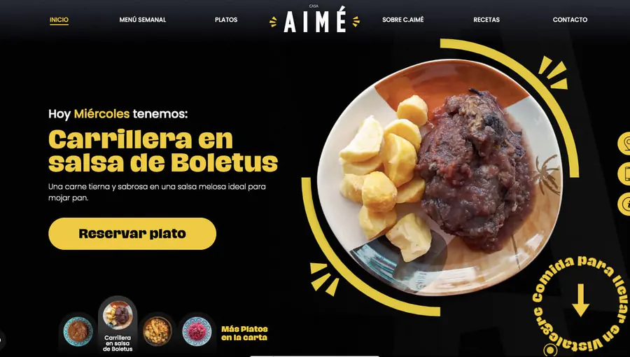 Captura del proyecto Casa Aimé en el portfolio de Matthias Vera