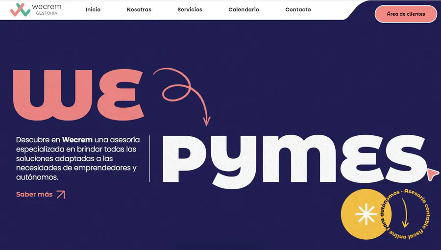 Captura del proyecto Wecrem en el portfolio de Matthias Vera