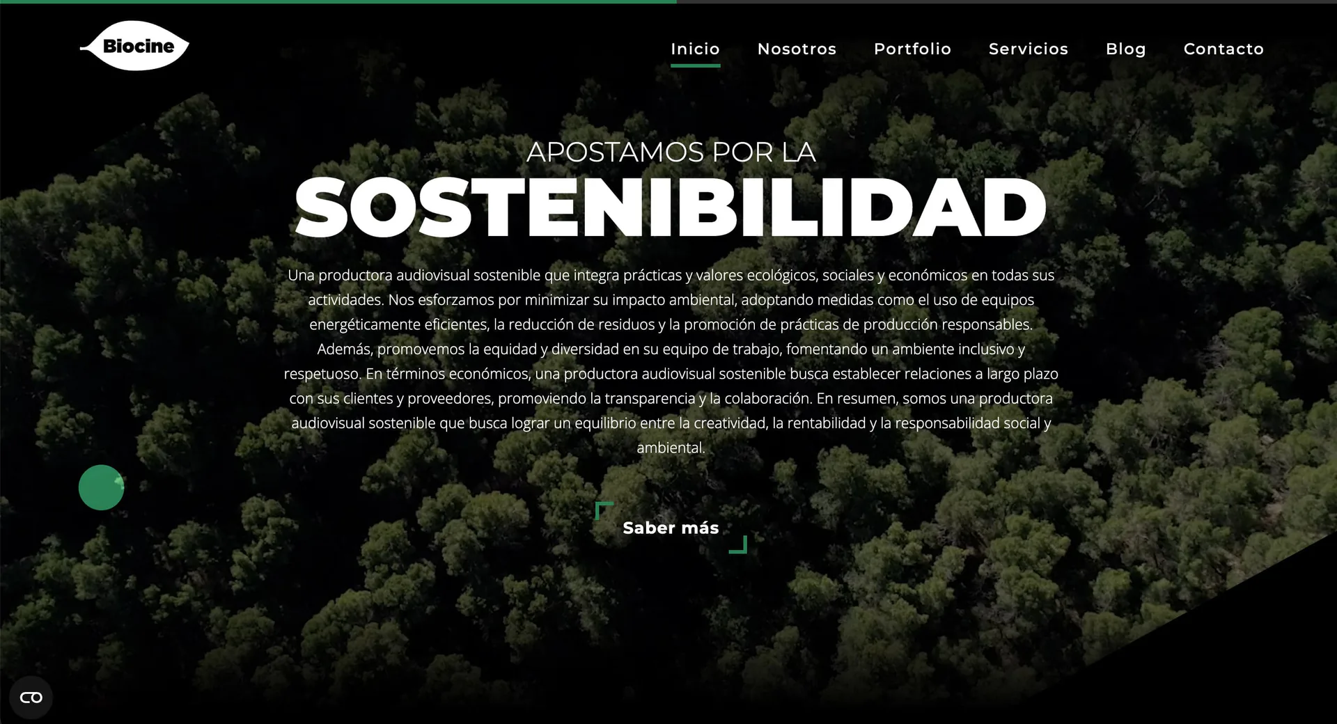 Captura 03 del proyecto Biocine diseñada por Matthias Vera