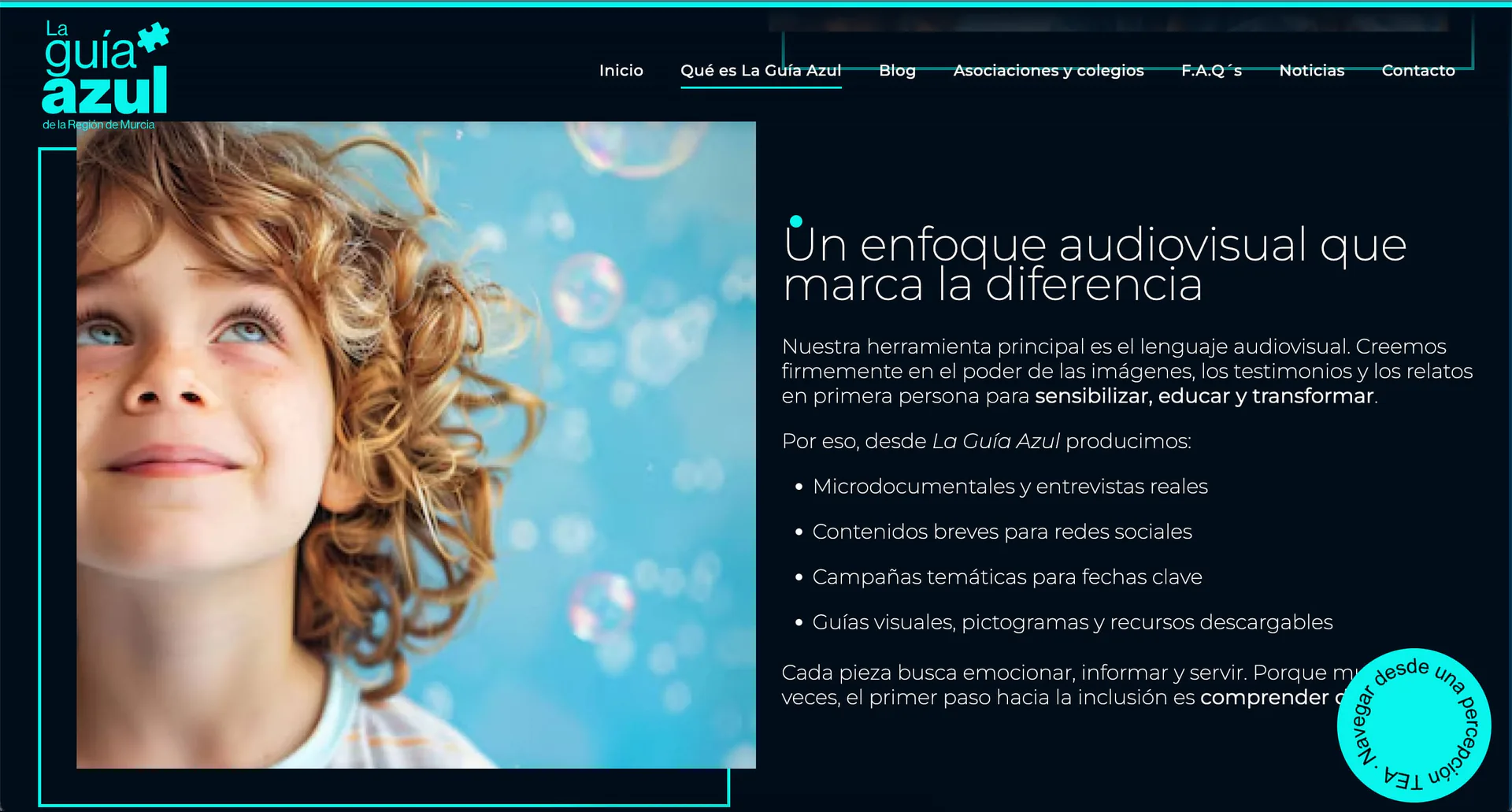 Captura 02 del proyecto La Guía Azul diseñada por Matthias Vera