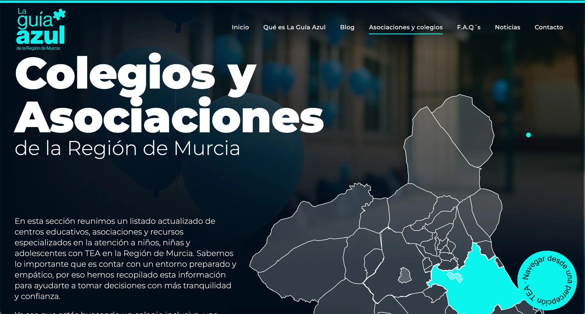 Captura 03 del proyecto La Guía Azul diseñada por Matthias Vera
