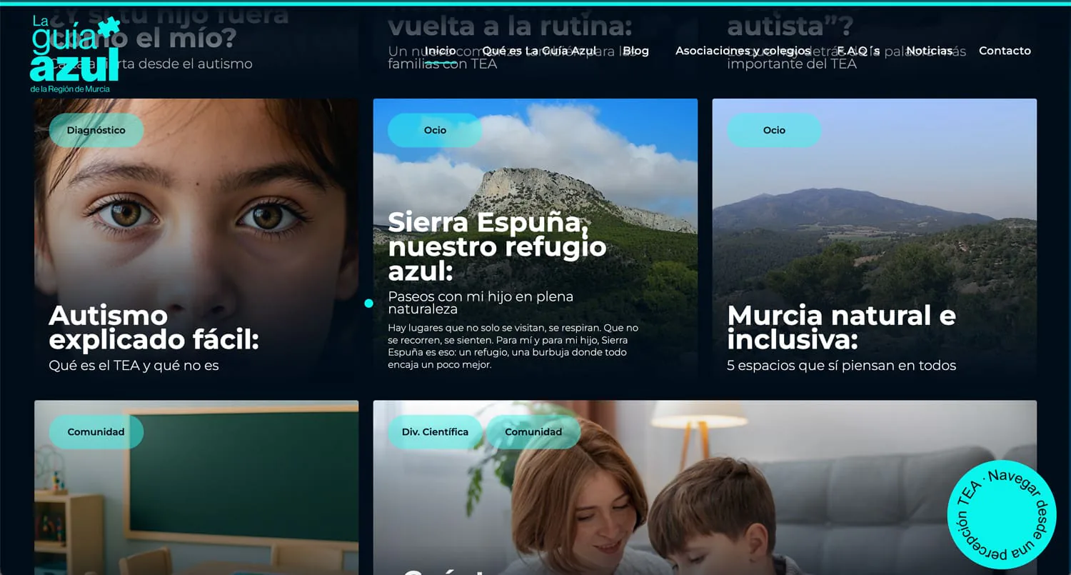 Captura 04 del proyecto La Guía Azul diseñada por Matthias Vera