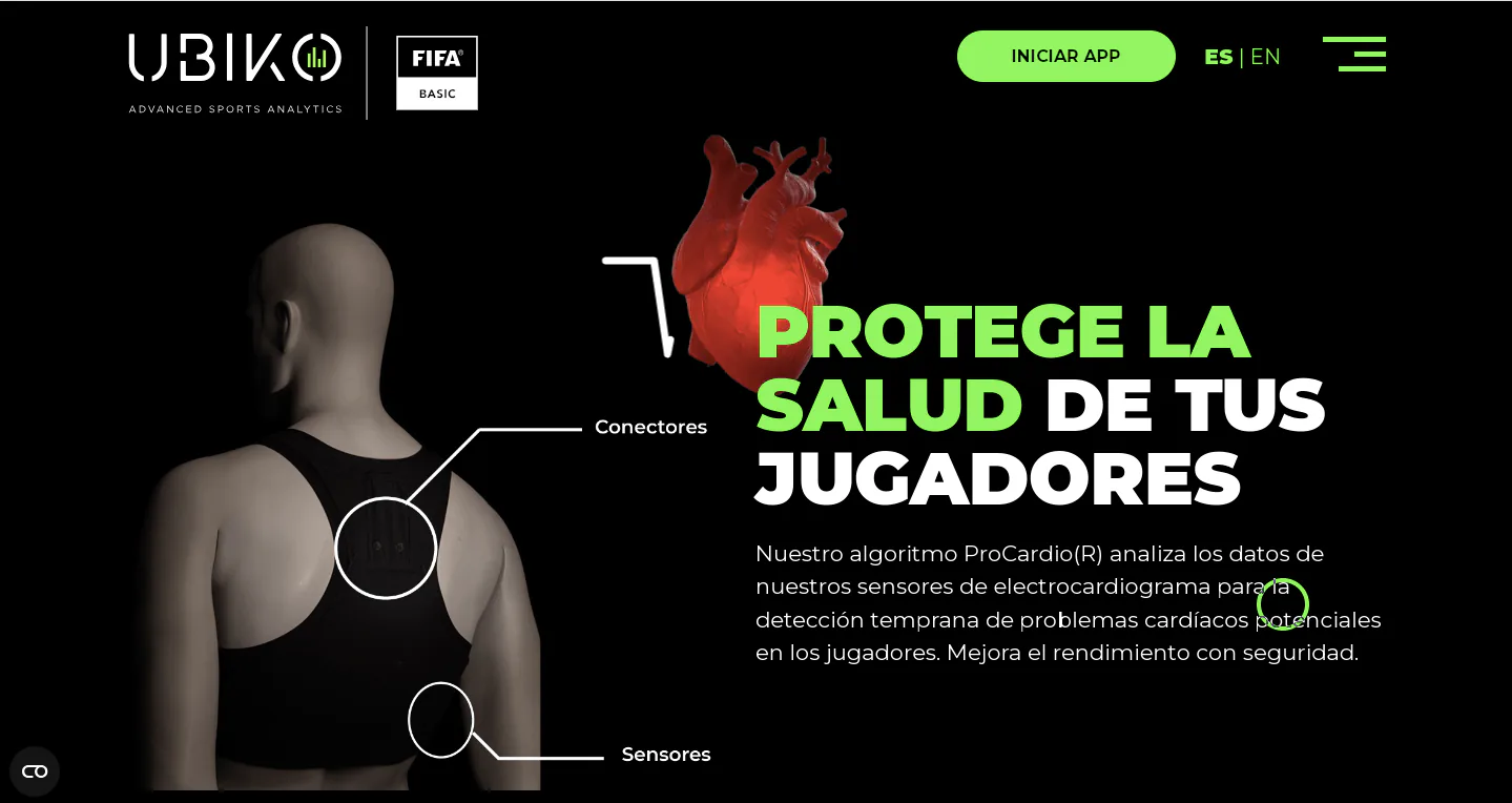 Captura 01 del proyecto Ubiko Sports diseñada por Matthias Vera