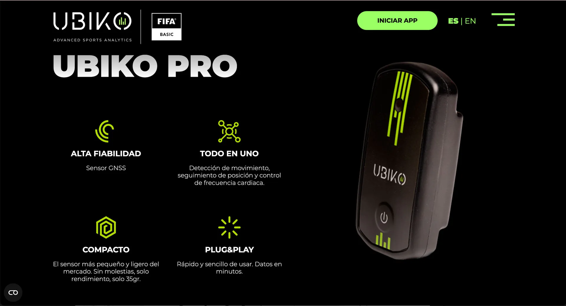 Captura 04 del proyecto Ubiko Sports diseñada por Matthias Vera